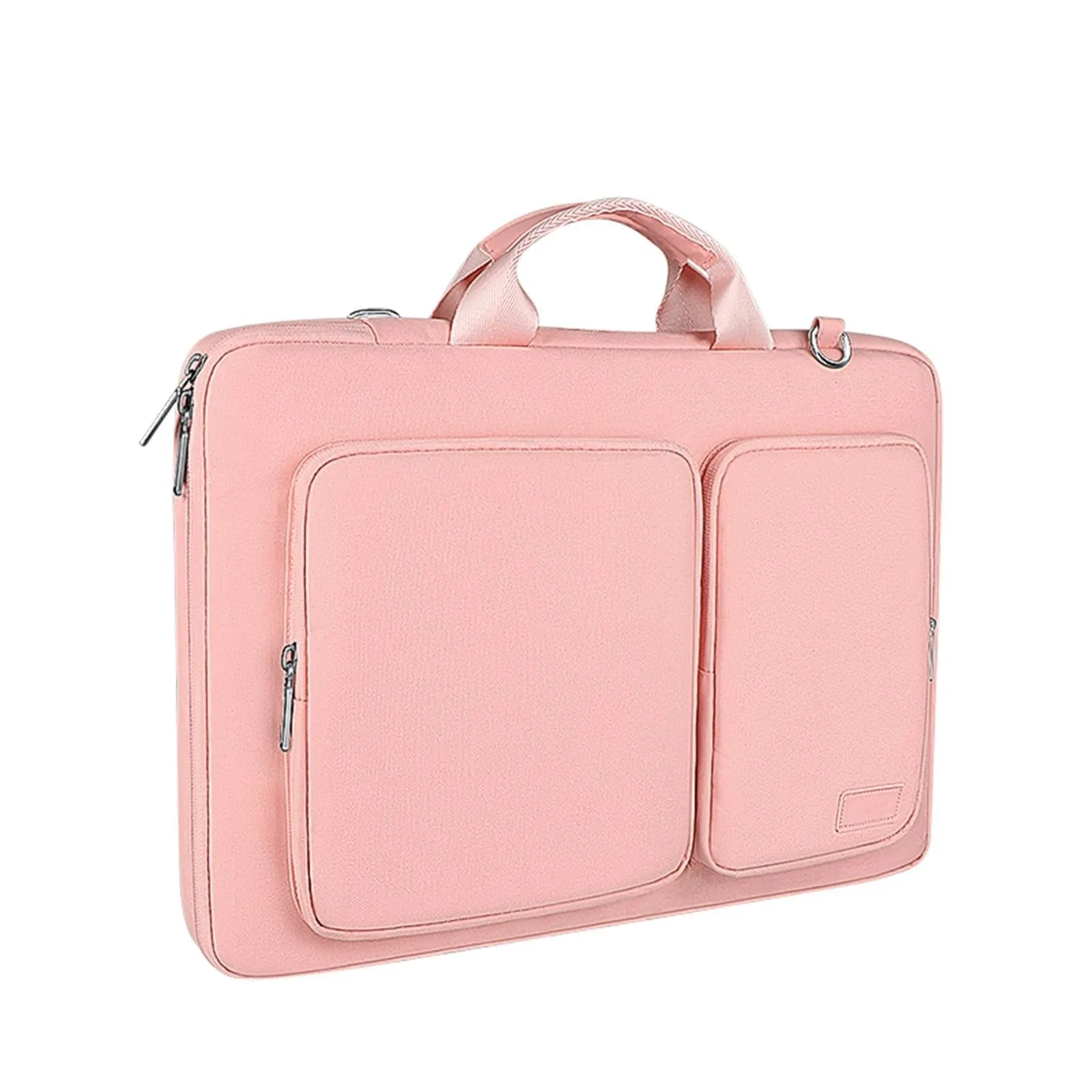 15.6 Inch Detachable Shoulder Laptop Bag | Thickened Polyester | Silver Gray
