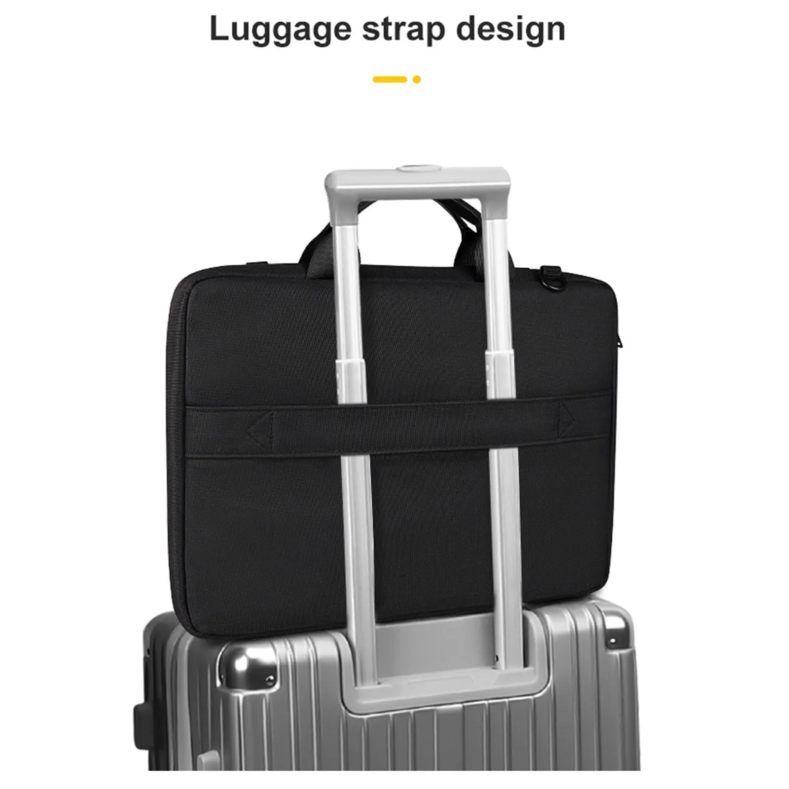 15.6 Inch Detachable Shoulder Laptop Bag | Thickened Polyester | Silver Gray