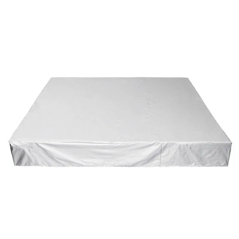 244x244x90cm Waterproof & Dustproof Cover for Bathtub | Swimming Pool Table & Chair | Protects from Falling Leaves | Black