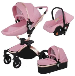 3-in-1 Luxury 360° Rotating Baby Stroller
