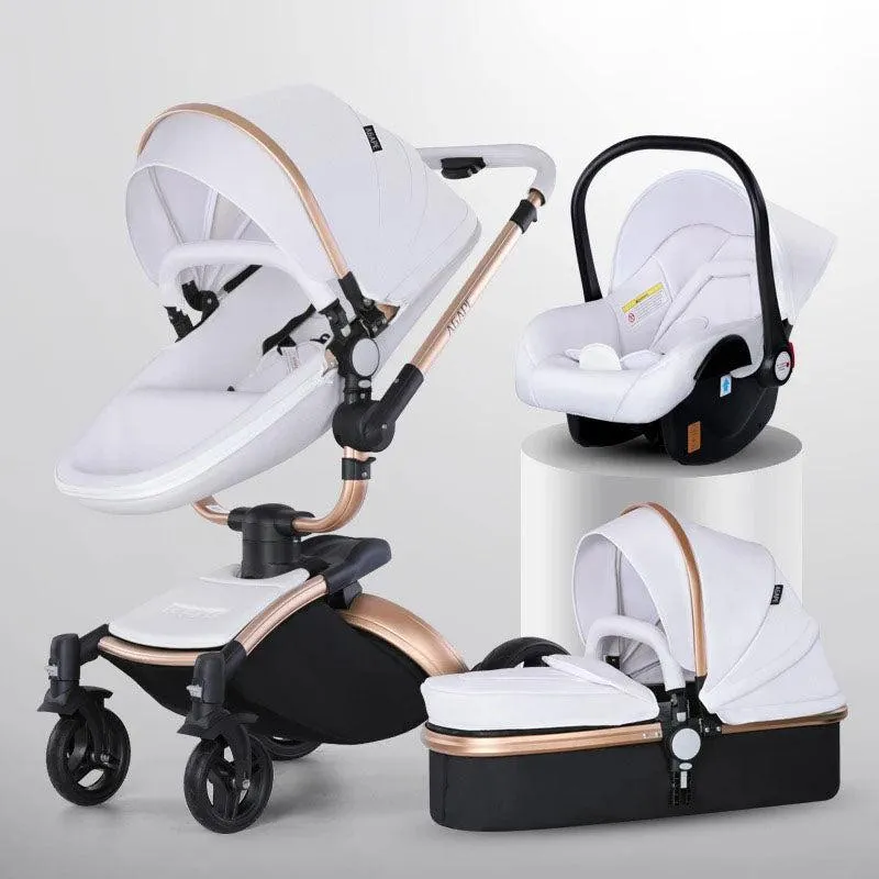 3-in-1 Luxury 360° Rotating Baby Stroller