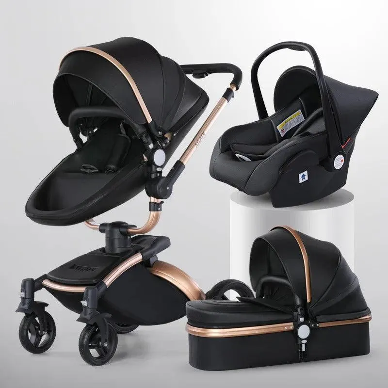 3-in-1 Luxury 360° Rotating Baby Stroller