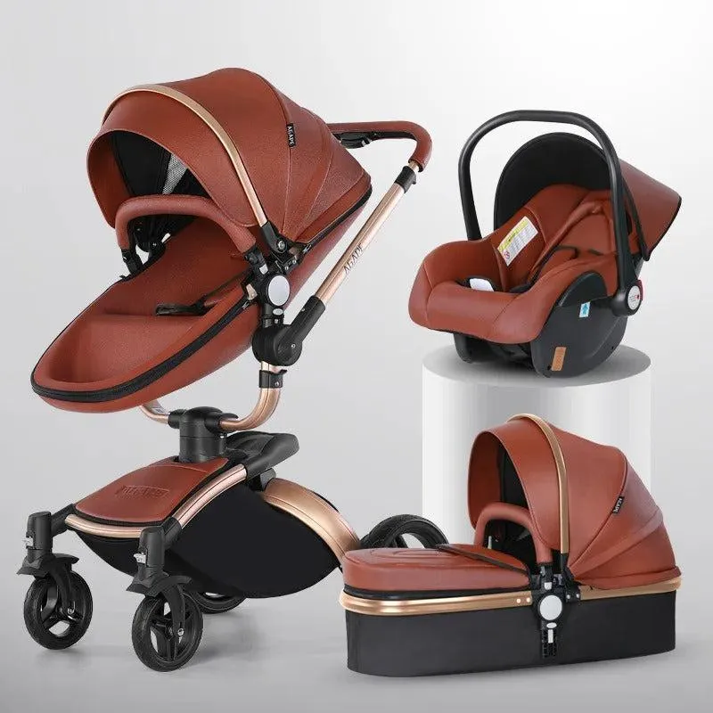 3-in-1 Luxury 360° Rotating Baby Stroller