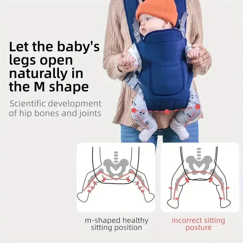 4-in-1 Breathable Baby Carrier Backpack - Comfort & Support