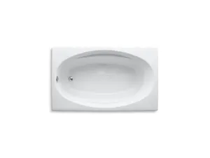 62.63" Acrylic Drop-In Bathtub in White
