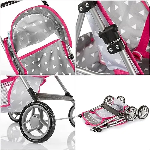 A.b.s. By Allen Schwartz Baby Doll Carriage Home Dark Grey 14.37 to 25.20 Inches