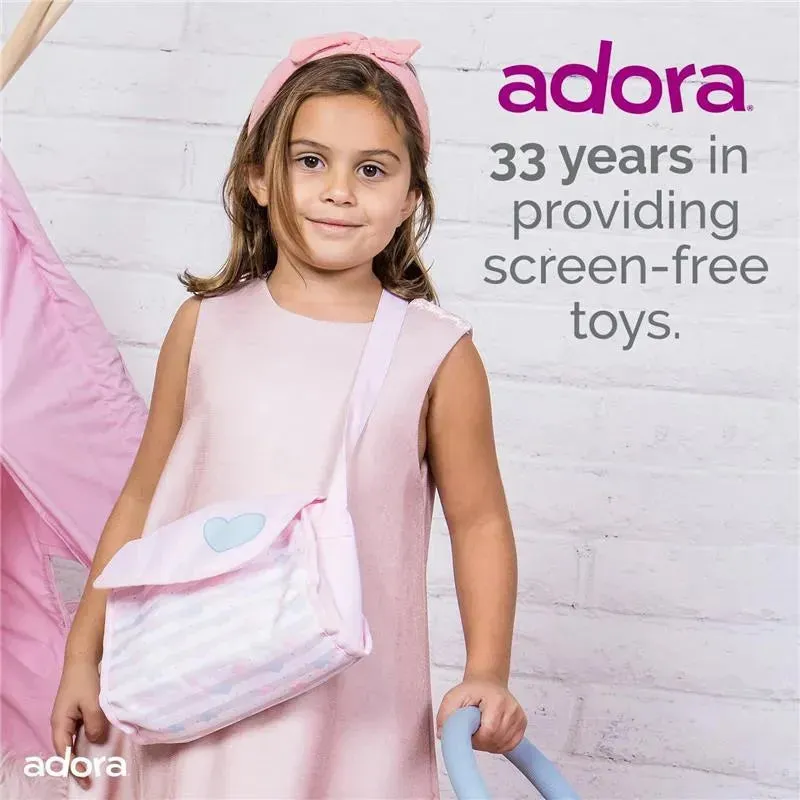 Adora - Baby Doll Diaper Bag, Includes Changing Mat and 2 Doll Diapers, Classic Pastel Pink