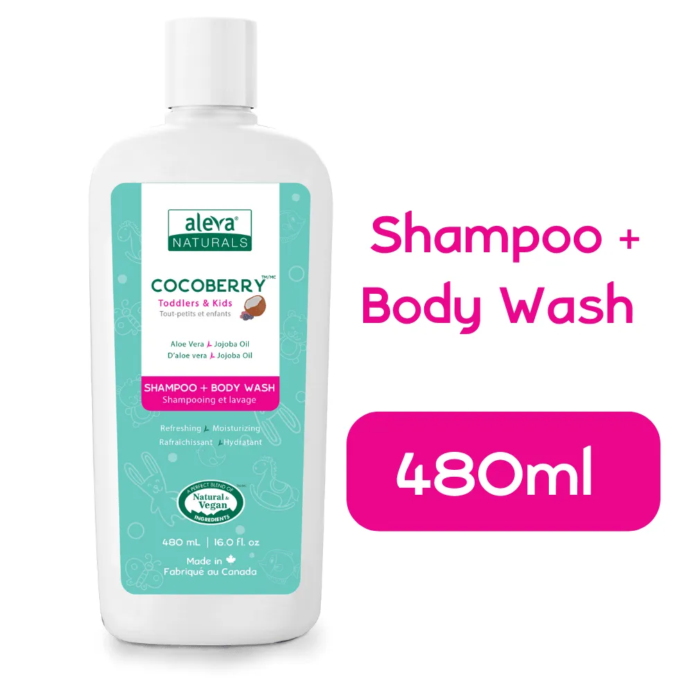 Aleva Naturals® Cocoberry™ Toddler & Kids Shampoo & Body Wash - 480ml