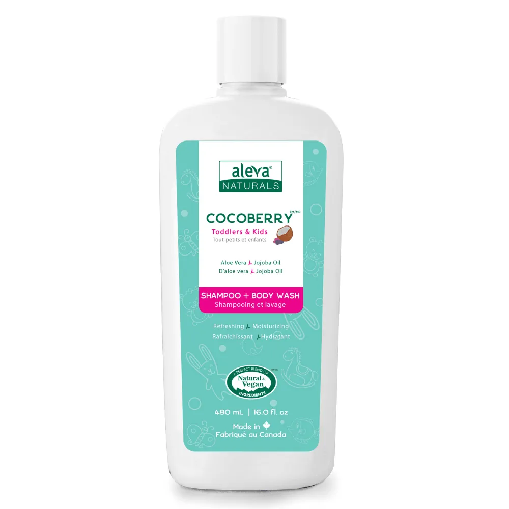 Aleva Naturals® Cocoberry™ Toddler & Kids Shampoo & Body Wash - 480ml