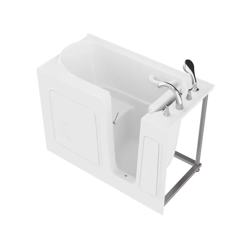 ANZZI 26 in. x 53 in. Right Drain Quick Fill Walk-In Soaking Tub in White