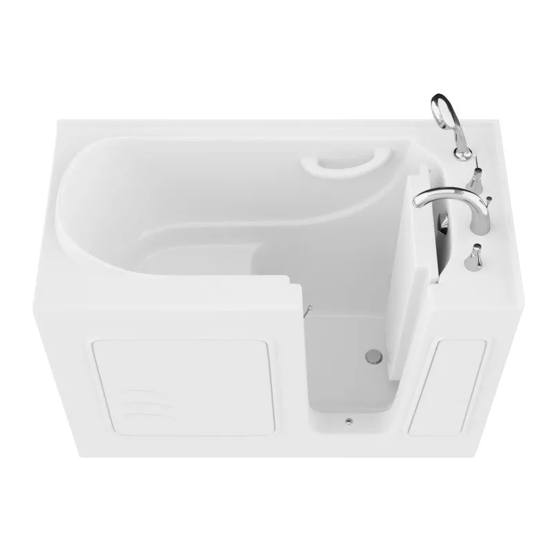 ANZZI 26 in. x 53 in. Right Drain Quick Fill Walk-In Soaking Tub in White