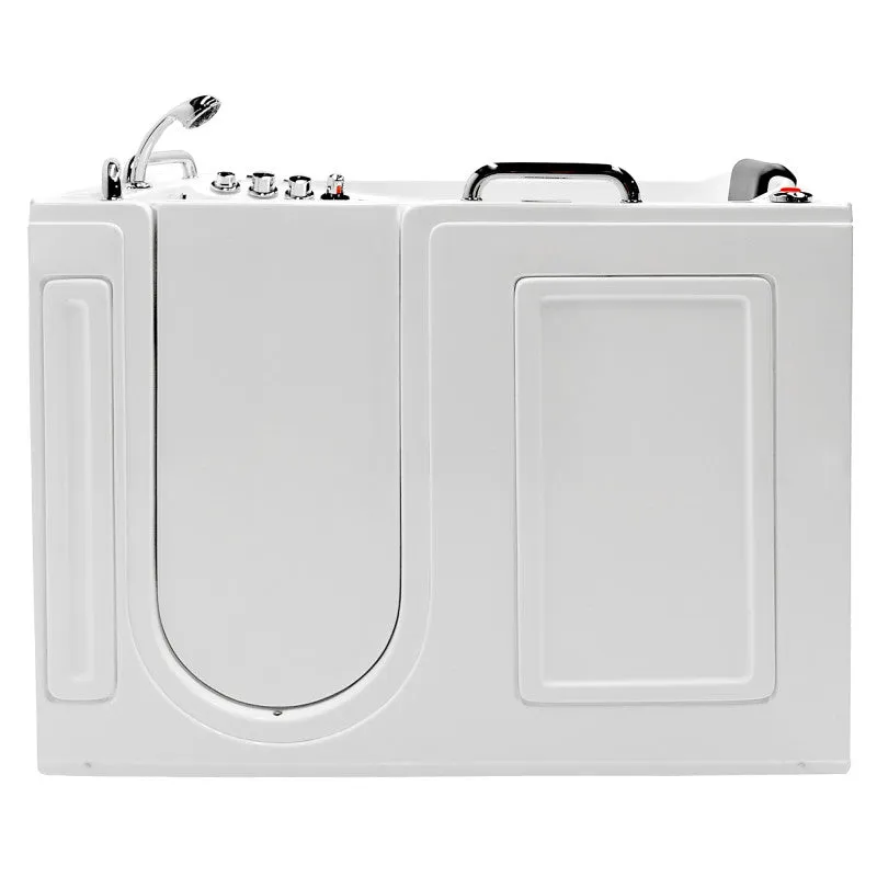 ANZZI 27 in. x 53 in. Right Drain Walk-In Whirlpool and Air Tub with Total Spa Suite in White