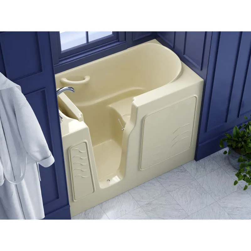 ANZZI 29 in. x 52 in. Left Drain Quick Fill Walk-In Soaking Tub in Biscuit