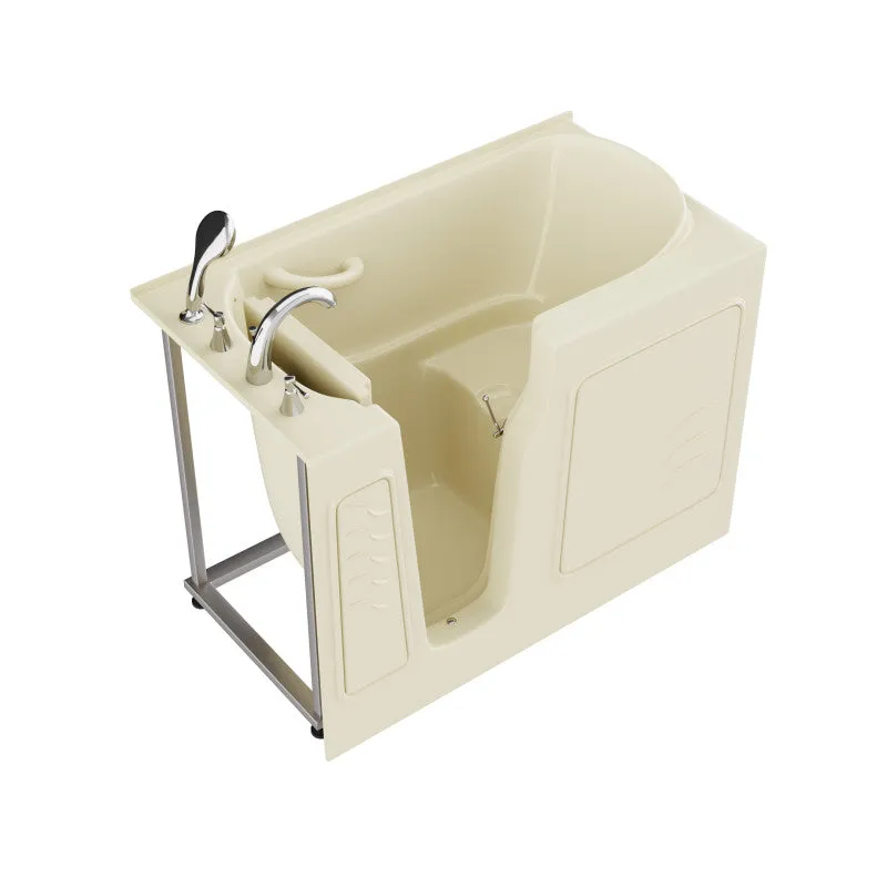 ANZZI 29 in. x 52 in. Left Drain Quick Fill Walk-In Soaking Tub in Biscuit