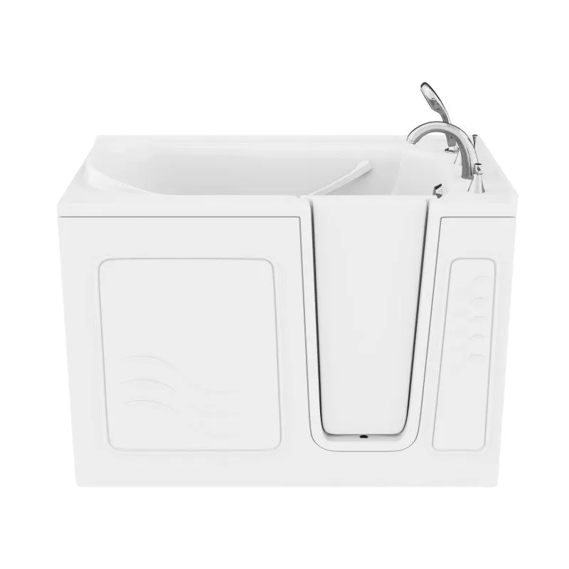 ANZZI 30 in. x 53 in. Right Drain Quick Fill Walk-In Soaking Tub in White