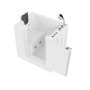ANZZI Coupe Series 27 in. x 39 in. Right Drain Quick Fill Walk-In Whirlpool and Air Tub in White