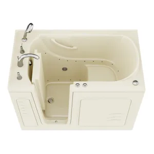 ANZZI Coupe Series 30 in. x 53 in. Left Drain Quick Fill Walk-In Air Tub in Biscuit