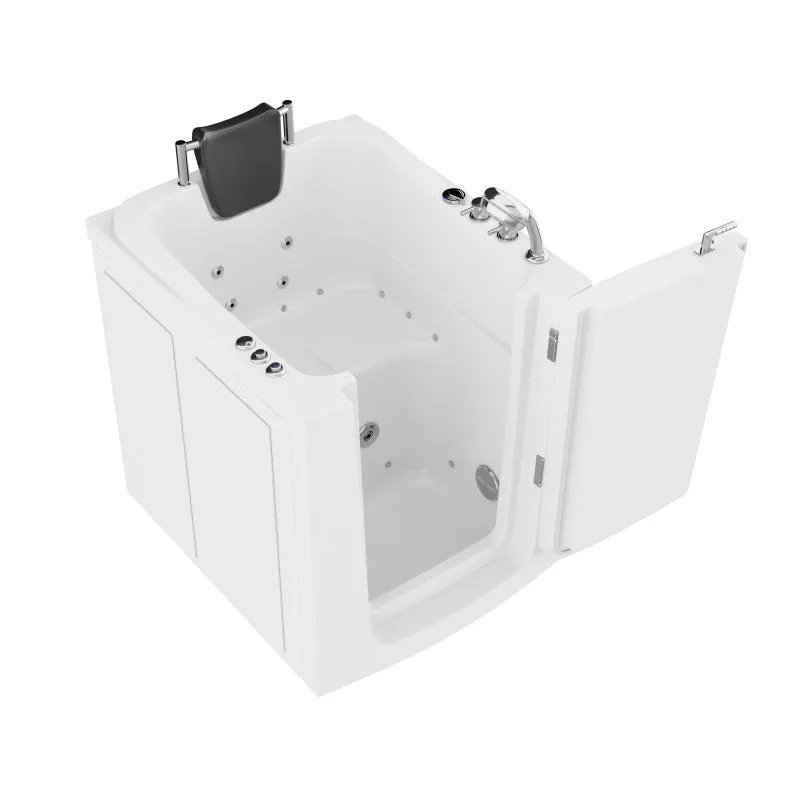 ANZZI Coupe Series 32 in. x 38 in. Right Swinging Door Walk-In Whirlpool and Air Tub with Right Swinging Door in White