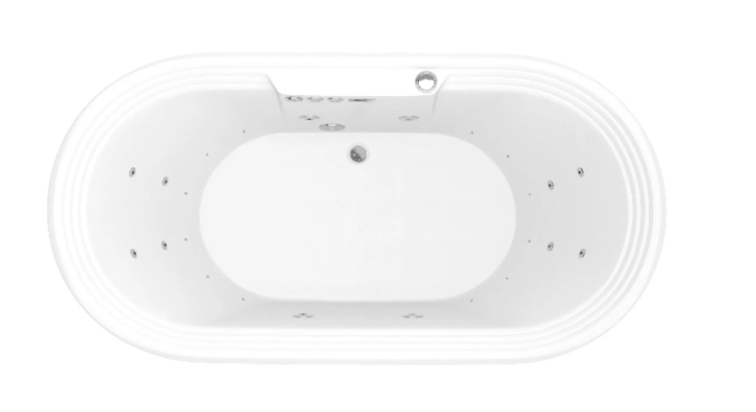 ANZZI Sofi 67 in. Center Drain Whirlpool and Air Bath Tub in White