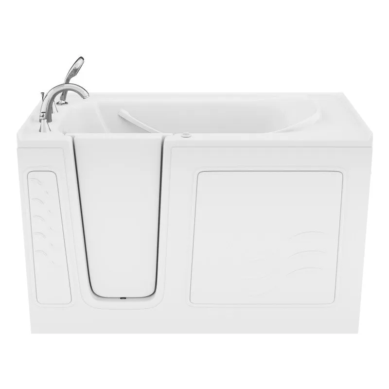 ANZZI Value Series 30 in. x 60 in. Left Drain Quick Fill Walk-In Air Tub in White