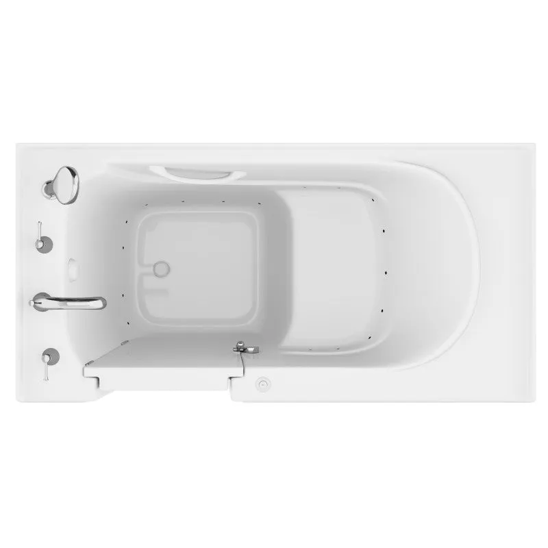 ANZZI Value Series 30 in. x 60 in. Left Drain Quick Fill Walk-In Air Tub in White