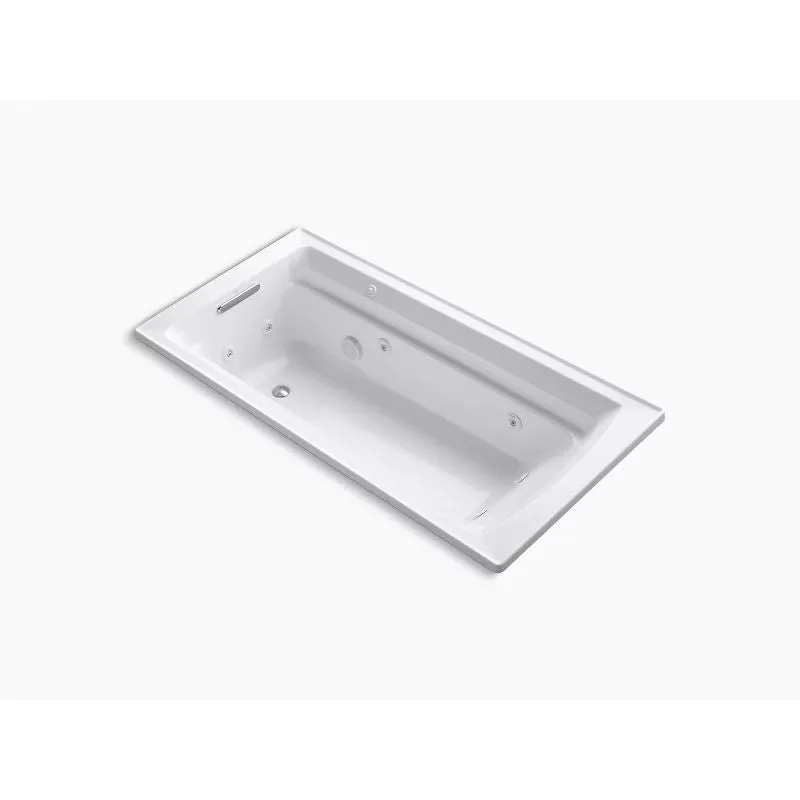 Archer 72" x 36" x 19" Drop-In Jetted Bathtub in White