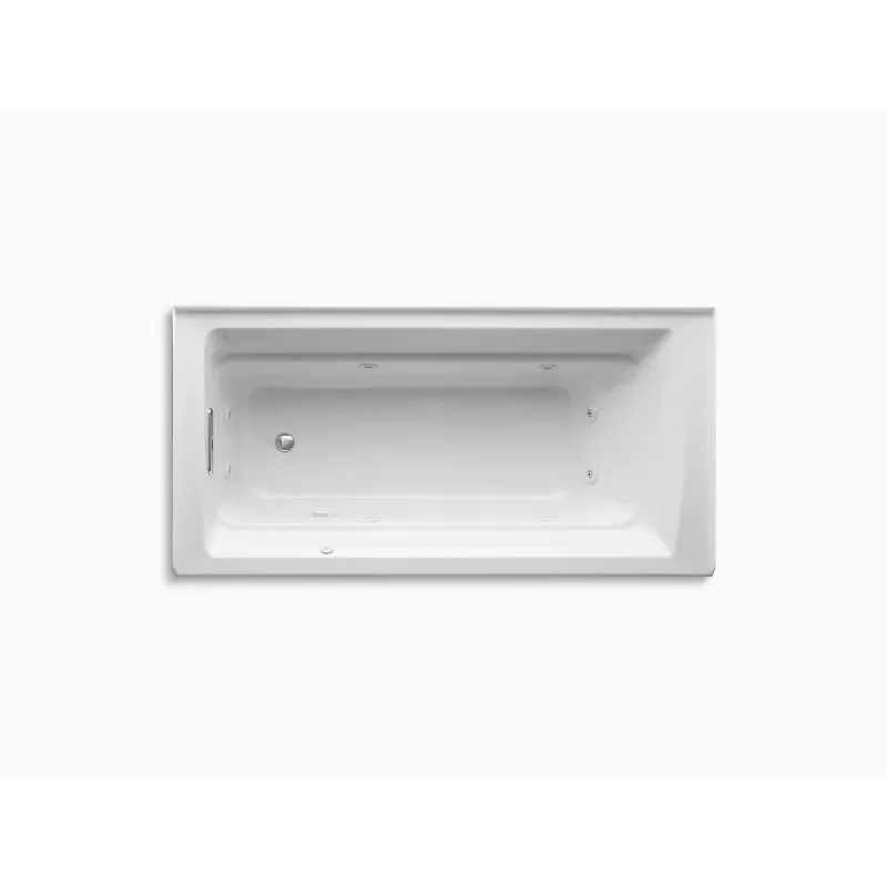 Archer 72" x 36" x 21.25" Alcove Jetted Bathtub in White