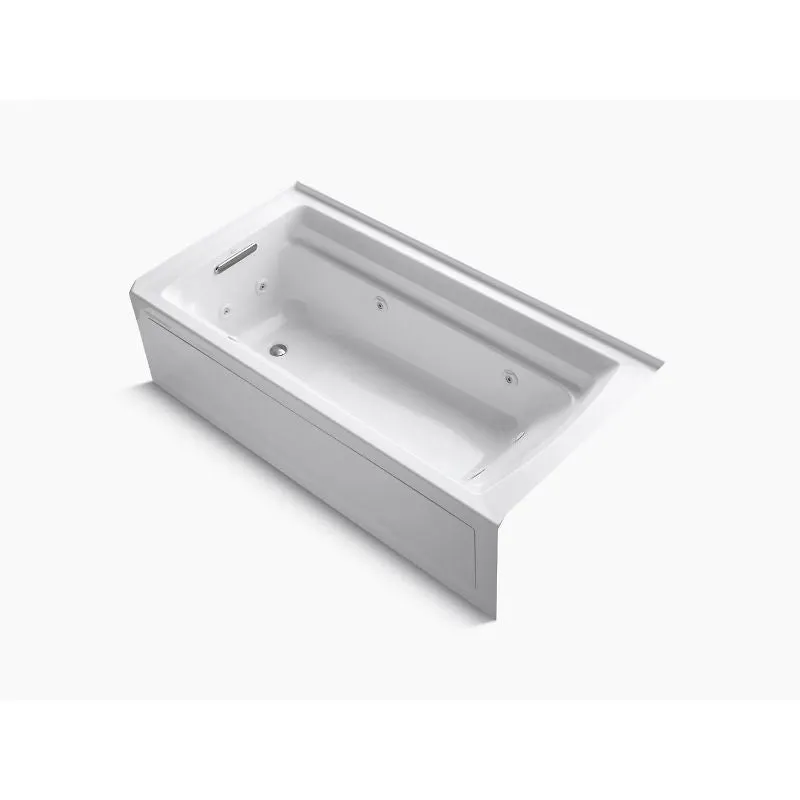Archer 72" x 36" x 21.25" Alcove Jetted Bathtub in White