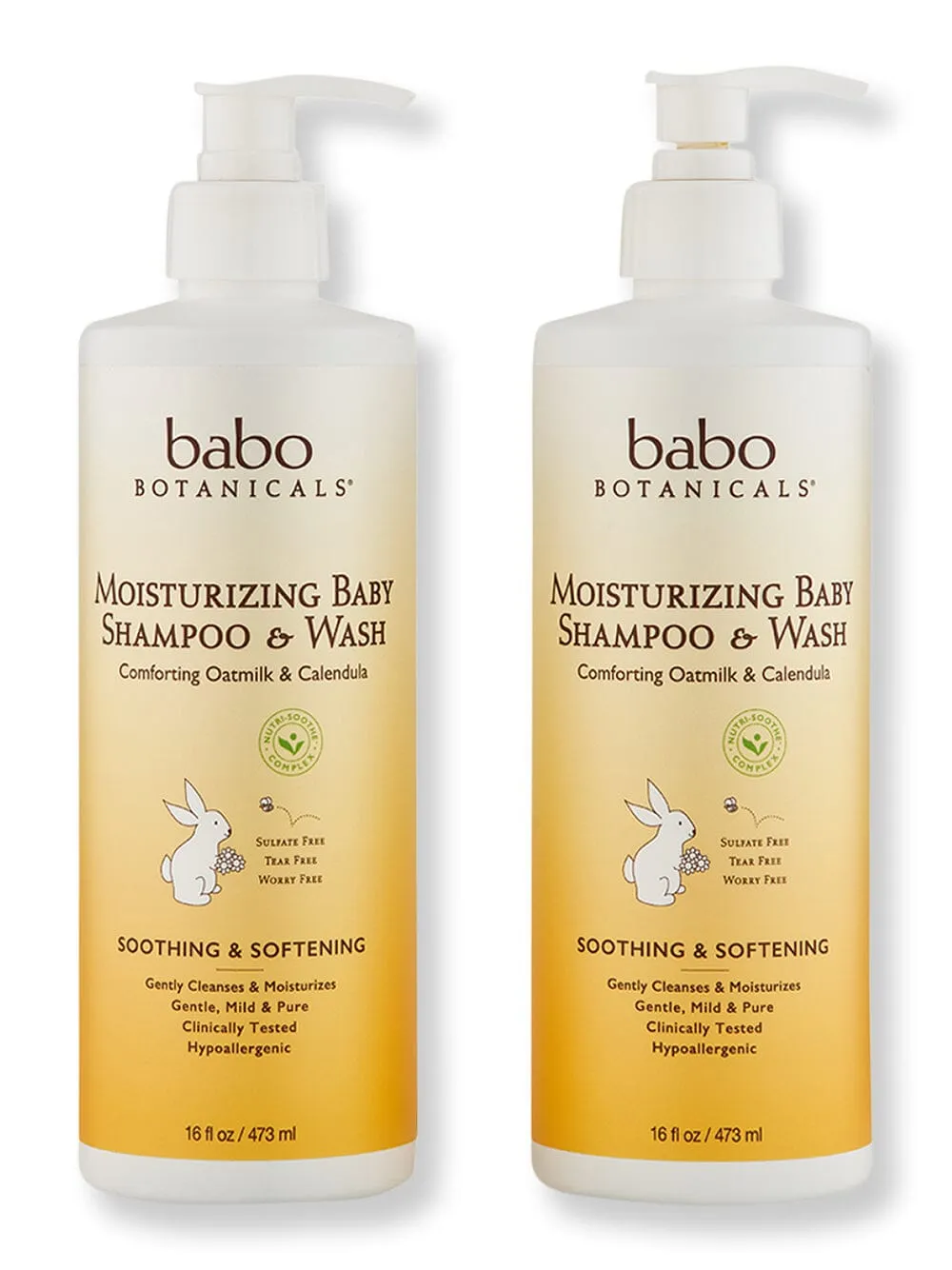 Babo Botanicals Moisturizing Baby Shampoo & Wash 2 ct 16 oz