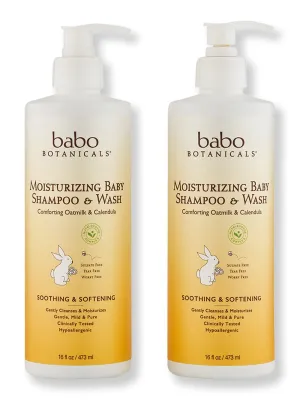 Babo Botanicals Moisturizing Baby Shampoo & Wash 2 ct 16 oz