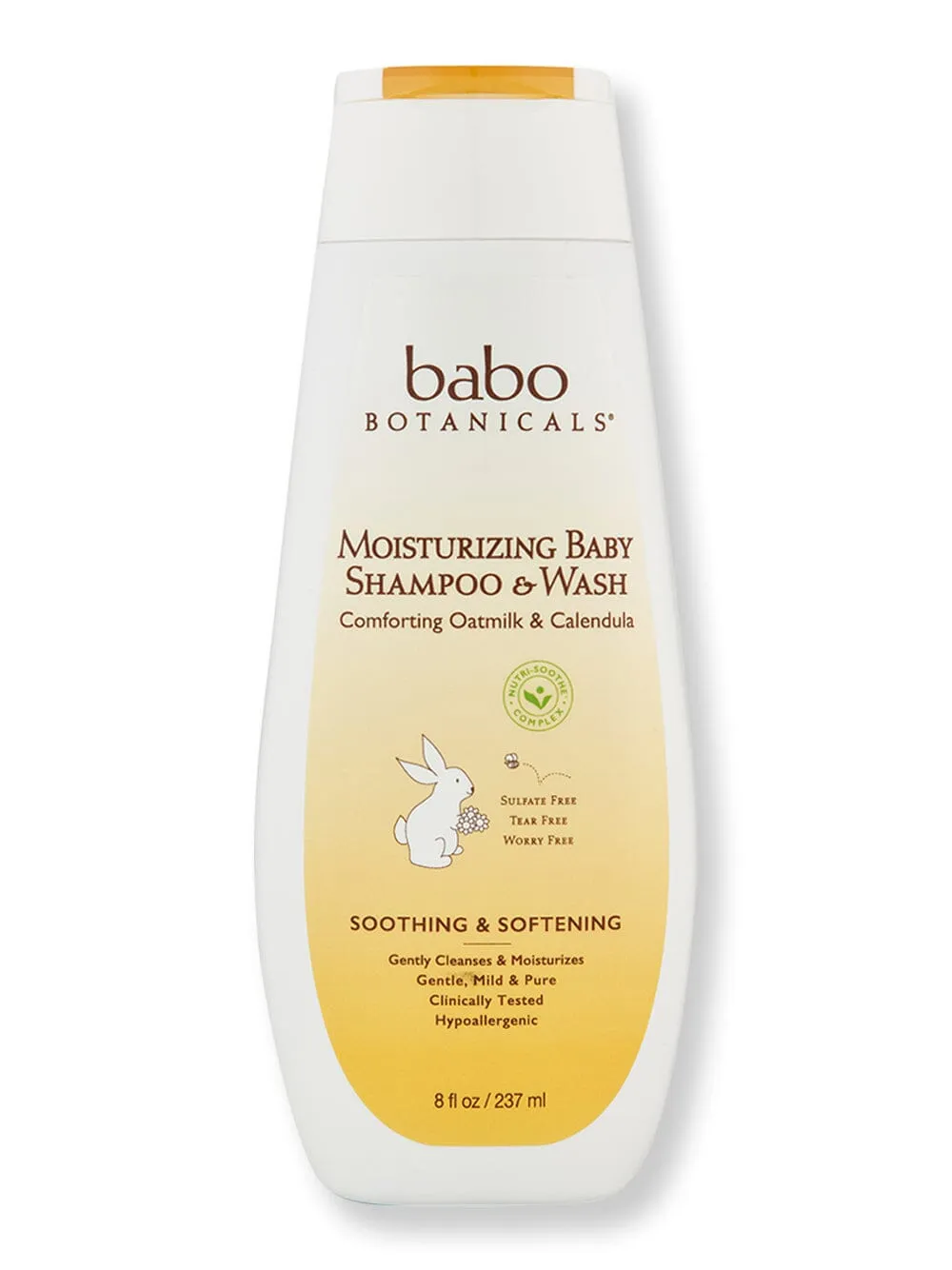 Babo Botanicals Moisturizing Baby Shampoo & Wash 8 oz