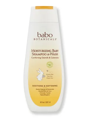 Babo Botanicals Moisturizing Baby Shampoo & Wash 8 oz