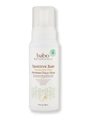 Babo Botanicals Sensitive Newborn Foam Baby Wash 9 oz