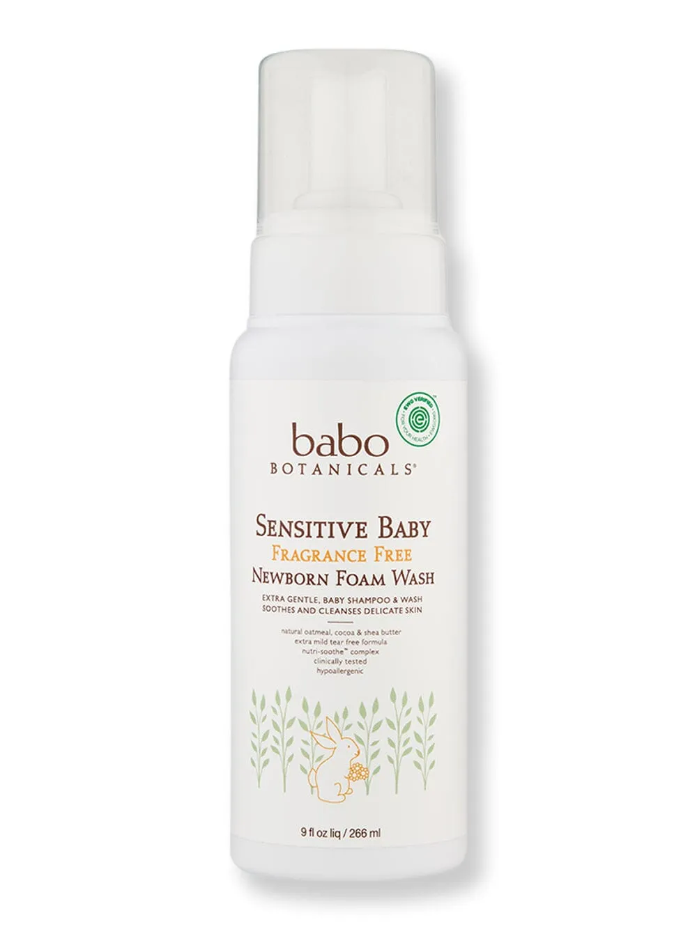 Babo Botanicals Sensitive Newborn Foam Baby Wash 9 oz