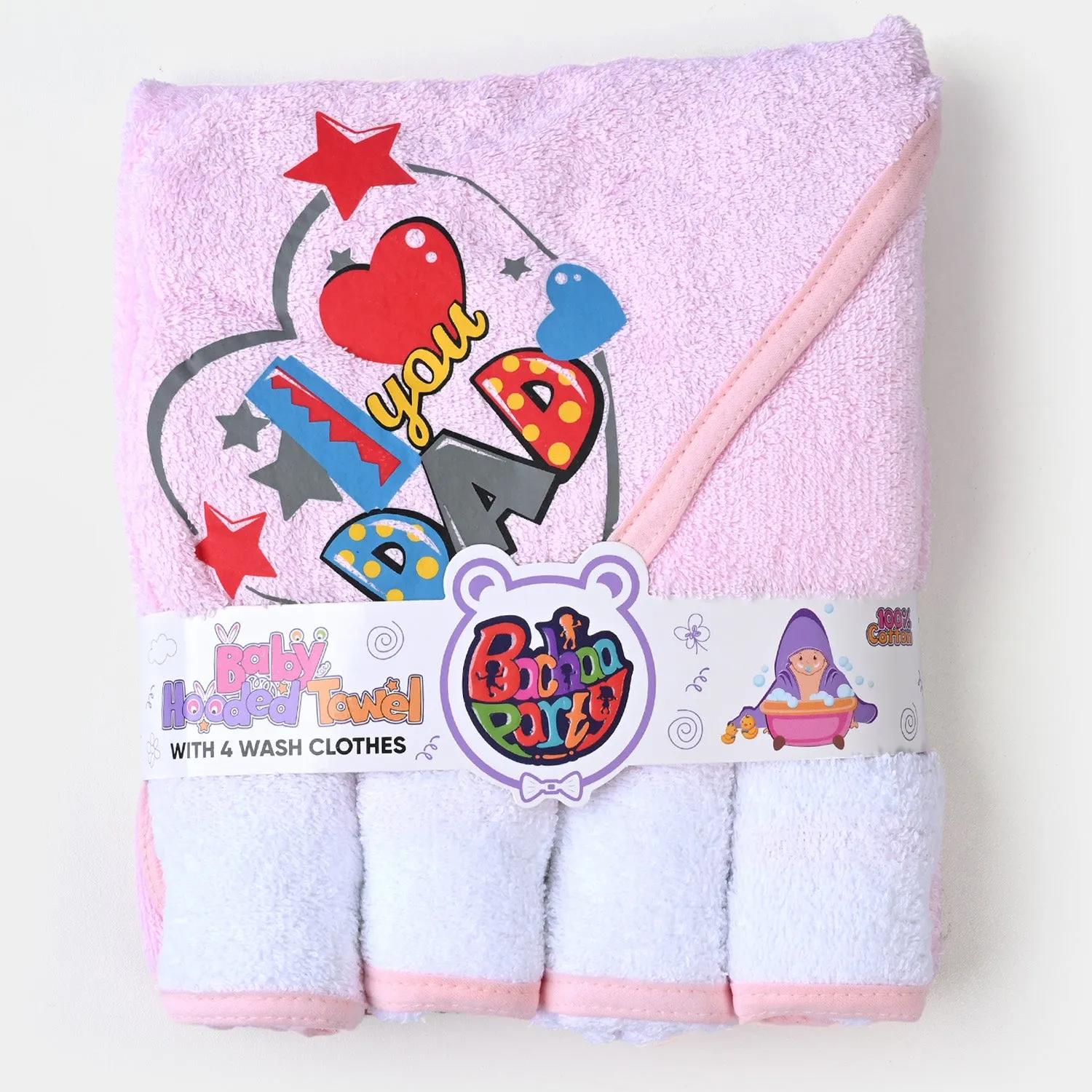 Baby Bath Towel   4PCs Face Towel