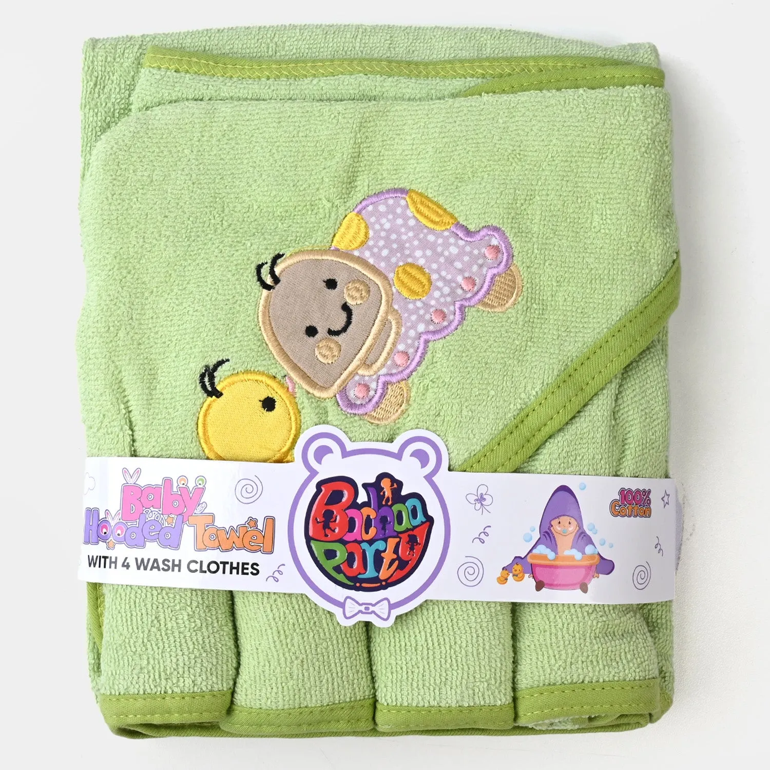 Baby Bath Towel   4PCs Face Towel