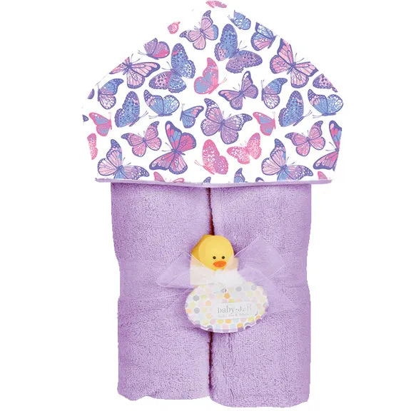 Baby Jar Hooded Towel in Butterflies