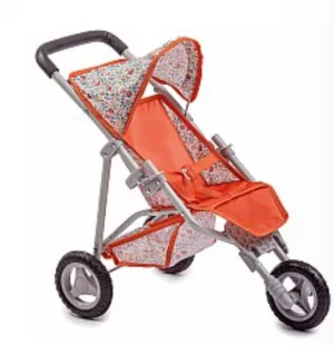 Boutique Doll Jogger Stroller Nature Red