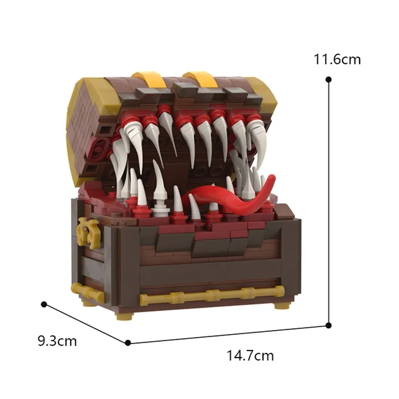 Bricklink Ideas Mimic Chest Box Game Figures Diabloed Final Fantasyed Treasure Chest Monster Dragon Quested Building Blocks Toys