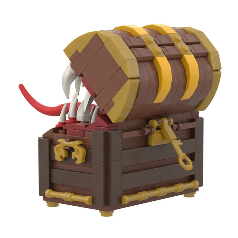 Bricklink Ideas Mimic Chest Box Game Figures Diabloed Final Fantasyed Treasure Chest Monster Dragon Quested Building Blocks Toys