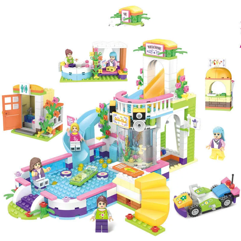 Building block toy girl's family assembled building blocks