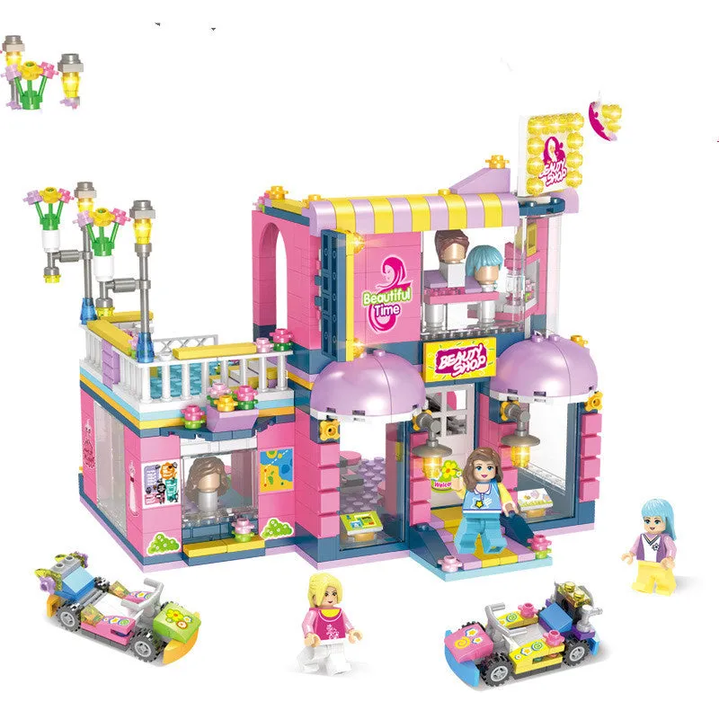 Building block toy girl's family assembled building blocks