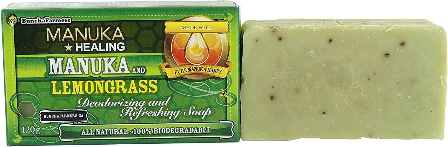 BunchaFarmers Manuka Honey & Lemongrass Deodorizing & Refreshing Soap