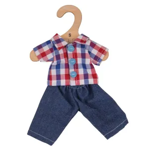 Checked Shirt and Jeans (for Size Small Doll)