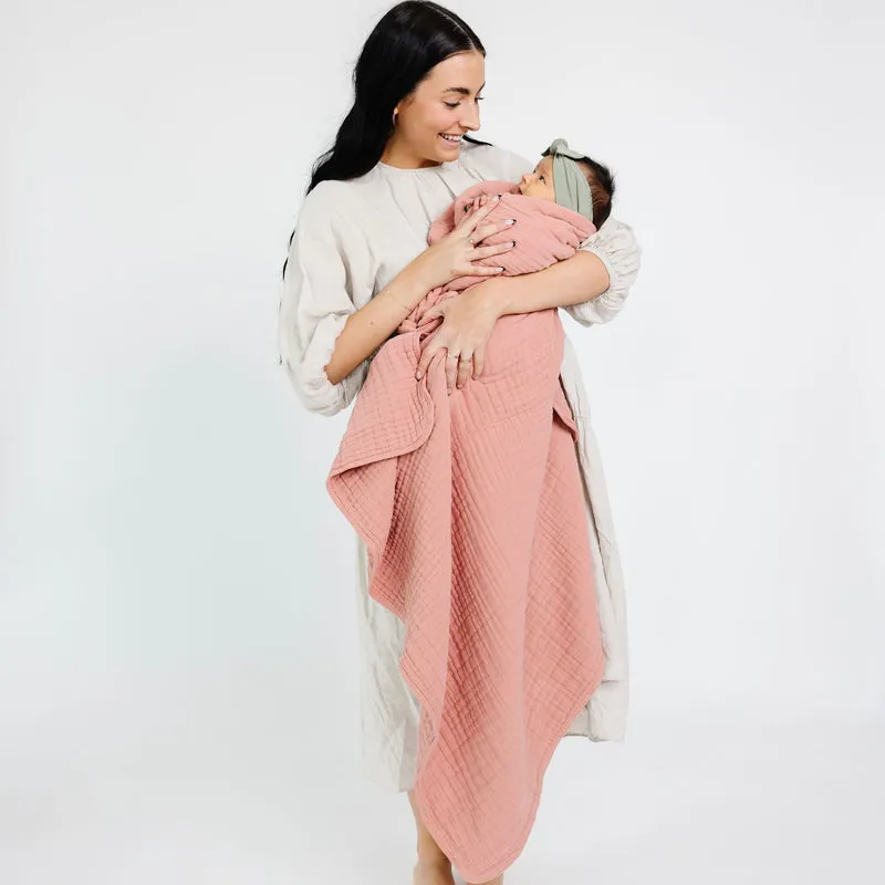 Cloud Muslin Quilt, Rose