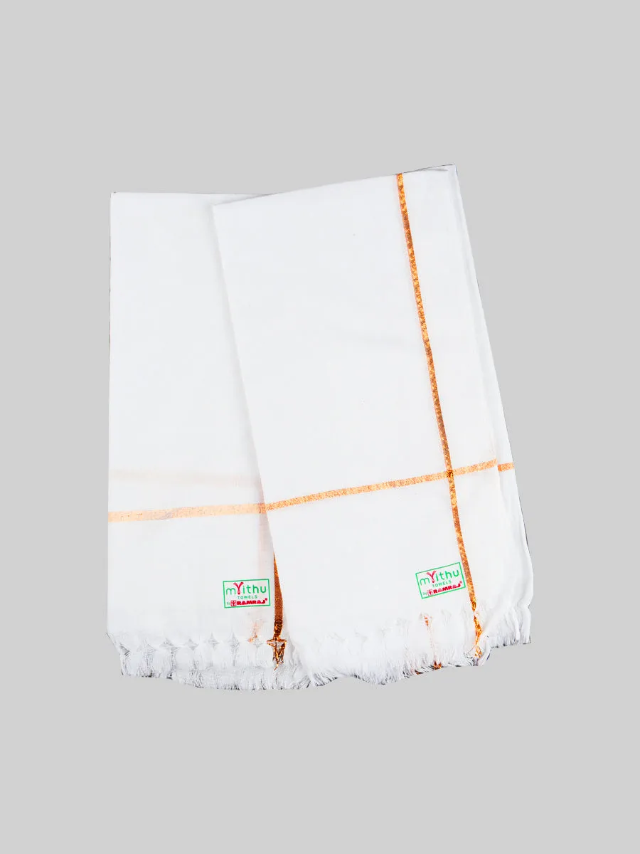 Cotton White Festival Towel (3 Pcs Pack)