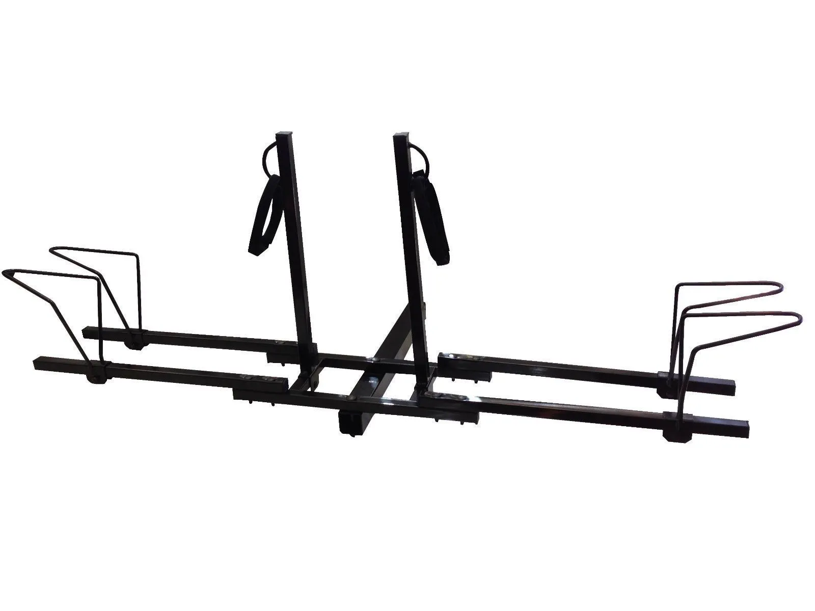 Deluxe Dual Twin Lower Mount Bike Bicycle Trailer Hitch Mount Carrier Rack