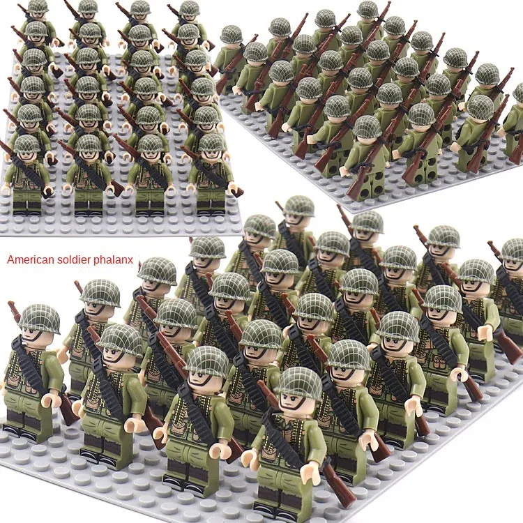 Desumei Several Legion New World War Ii Doll Toy Square Array Set Rifle Small Particle Assembly Building Blocks