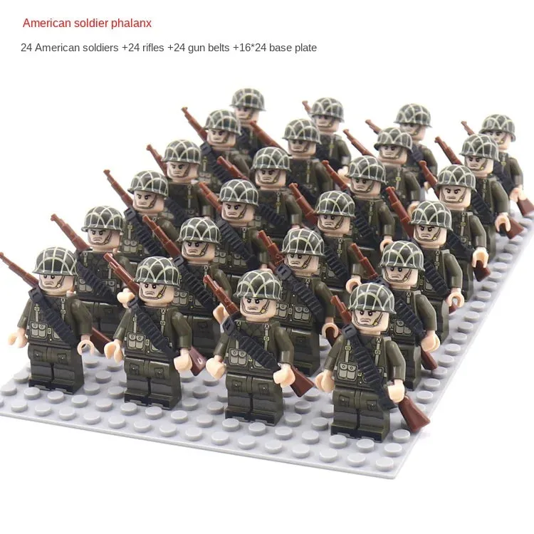 Desumei Several Legion New World War Ii Doll Toy Square Array Set Rifle Small Particle Assembly Building Blocks