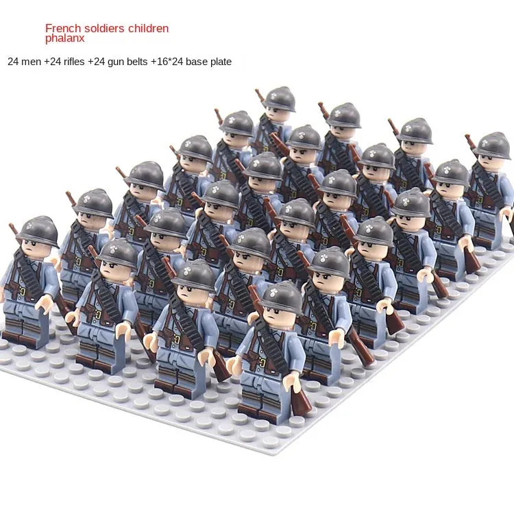 Desumei Several Legion New World War Ii Doll Toy Square Array Set Rifle Small Particle Assembly Building Blocks